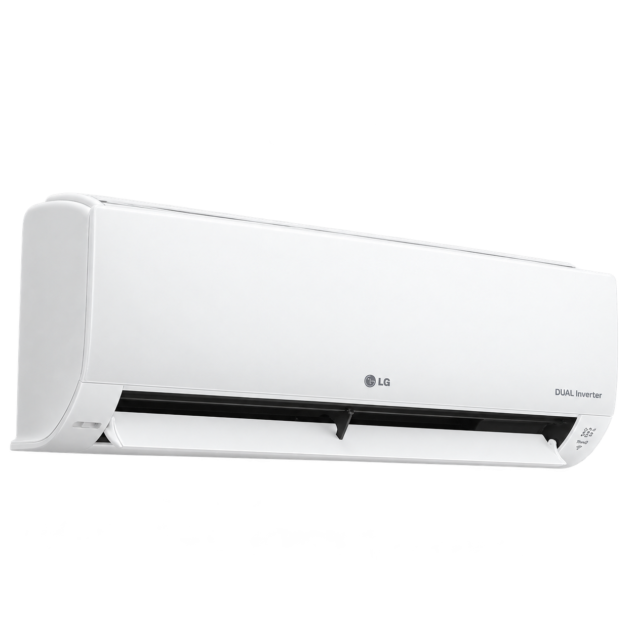 LG DualCool Deluxe klima uređaj – unutrašnja jedinica otvoreni bočni prikaz